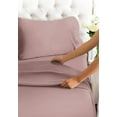 thumbnail image 6 of CGK Linens 4-Piece Ultra Soft & Comfy Hotel Luxury Sheet Set - California King Size Cooling Bed Sheet Fits 8"-16" Mattresses, Mauve, 6 of 7