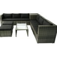 thumbnail image 3 of Patio Sectional - 8 Piece Outdoor Furniture With Storage, Thick Padding, Black And Grey Style Large Storage Box, - Cushions, Grey/black, 3 of 7