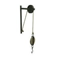 thumbnail image 2 of Zeckos Black Metal and Wood Pulley with Hook Plant Hanger Set of 2, 2 of 5