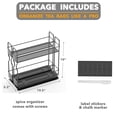 thumbnail image 2 of SpaceAid Pull Out Spice Rack Organizer for Cabinet, Heavy Duty Slide Out Seasoning Kitchen Organizer, Cabinet Organizer, with Labels, 5.2" W x10.75 D, 2 of 7