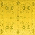 thumbnail image 1 of Ahgly Company Machine Washable Indoor Square Oriental Yellow Traditional Area Rugs, 3' Square, 1 of 4