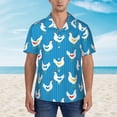 thumbnail image 2 of Haiem Cartoon Chicken Printed Hawaiian Shirt for Men - Men’s Casual Beach Summer Shirts - Stretch Fabric with Modern Fit-Medium, 2 of 7