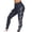 Navy, variant on Lovzfmll Women's Cropped Pants, Mid Rise Football Print Stretch Leggings, Casual Slim Ankle Length Pants Blue, S