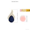 thumbnail image 3 of ANGARA Natural Solitaire 1.15 ct Blue Sapphire Flame Pendant in 14K Yellow Gold for Women (Size-8x6mm) | September Birthstone, Anniversary, Jewelry Gift for Women | Natural Blue Sapphire Necklace, 3 of 6