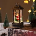 thumbnail image 4 of Lighted Christmas Snow Globe Lantern Crafts Desktop Statue Table Centerpiece for Santa Claus, 4 of 9