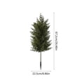 thumbnail image 3 of Artificial Topiary Tree Faux Potted Conifer Plants for Front Porch Outdoor Patio Indoor Christmas Decoration - Plastic Evergreens for Home Garden Entryway, 3 of 6
