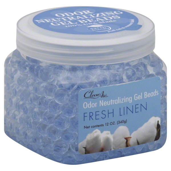 Clear Air Odor Eliminator Gel Beads Fresh Linen 2 Pack (12oz