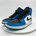 thumbnail image 1 of Ni - ke Ni - ke Air Jordan 1 Mid Men Sz 9.5 332550-400 Soar Blue Black White Training Shoes, 1 of 5