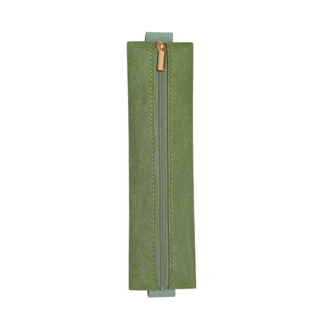 Portalápices con cremallera para cuaderno, con diseño de banda elástica ajustable, estuche delgado para bolígrafos, estuche compacto de bolsillo para bolígrafos