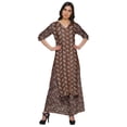 thumbnail image 4 of Moomaya Plus Size Printed Loose Palazzo And Kurta Set Ethnic Dress For Women, 4 of 6