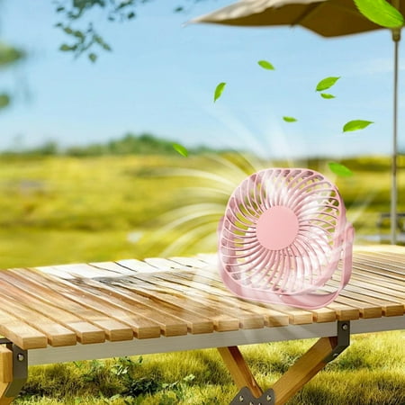 

dvypyn USB Desk Fan Small But Powerful Portable Quiet Desktop Fan Adjustment Mini Fan For Better Cool Home Office Car Indoor Outdoor Pink