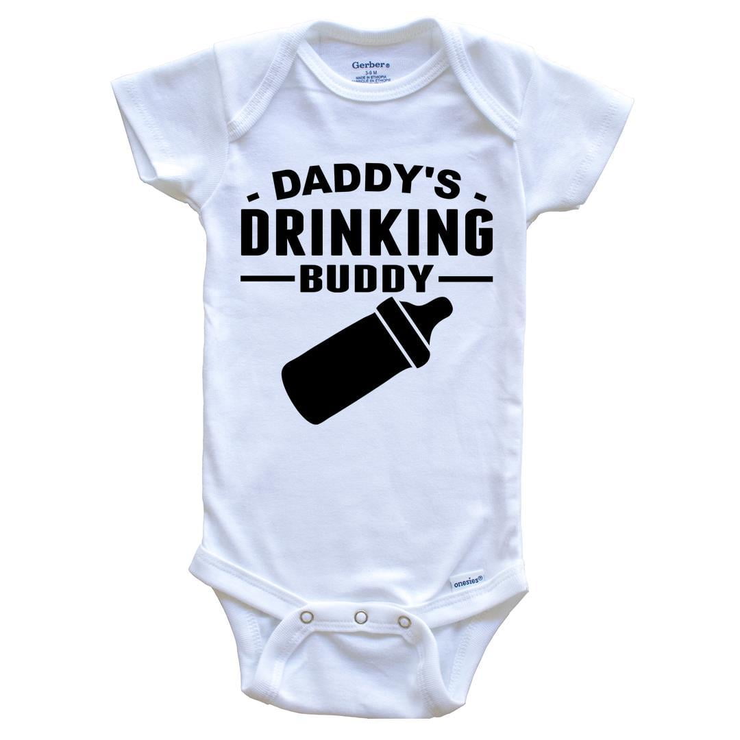 Uncle's Drinking Buddy Funny Print Newborn Baby T-shirt Toddler Graphic Tee Tops 