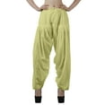 thumbnail image 2 of Moomaya Schiffli Detain Solid Punjabi Salwar Relaxed Drawstring Waist Cotton Yoga Pants For Women, 2 of 4