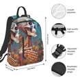 thumbnail image 4 of Balery Artistic Orange Carnation Skull Lightweight Backpack for Men and Women - Durable and Water-Resistant, Ideal for School, Work, Travel, and Everyday Use, 4 of 9