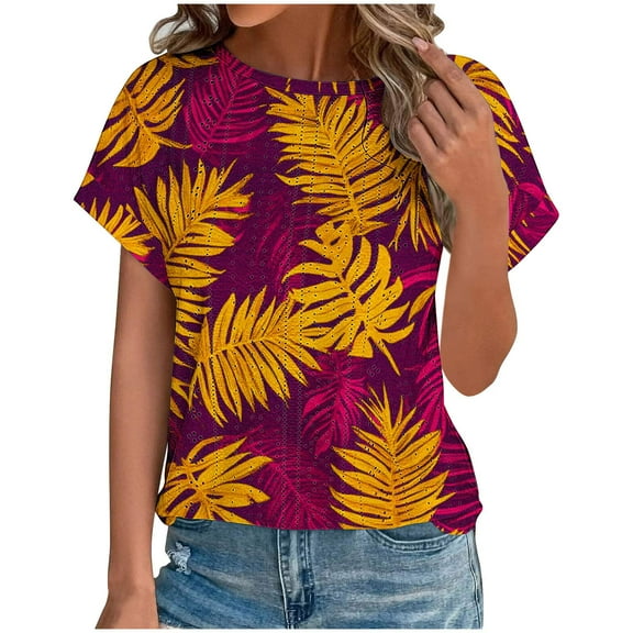 White Blouse for Women Dressy Petite Casual Womens T Shirts Graphic Animals Short Sleeve Tunic Tops for Women 2025