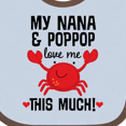 thumbnail image 4 of Inktastic Nana and Poppop Love Me Crab Boys or Girls Baby Bib, 4 of 4