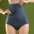 thumbnail image 5 of Women's Body Shaping Shorts Waist Trainer Corset Shapewear Tummy Control Body Shaper Waist Cincher for Women Postpartum Belly Band Wrap With Breathable Smoothing Comfort(Navy,L), 5 of 7