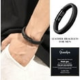 thumbnail image 2 of Mens Leather Bracelet I Love You Gifts for Him Men Bracelet Anniversary Fathers Day Birthday Gifts for Dad 2025 Graduation Gifts for Him Husband Boyfriend Son Godson Infinity Engraved Jewelry, 2 of 7