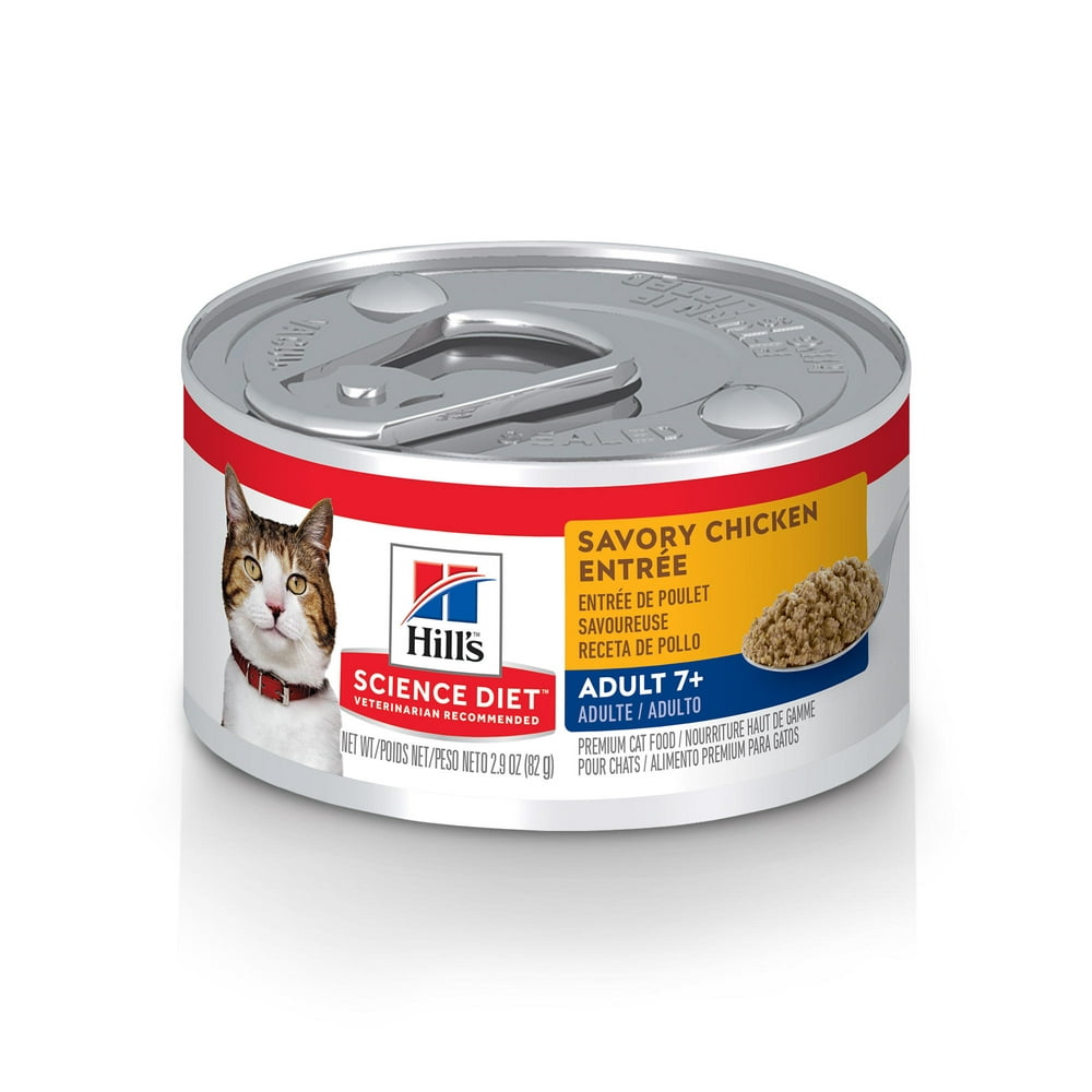 Hill's Science Diet Senior 7+ Canned Cat Food, Savory Chicken Entrée, 2
