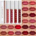 thumbnail image 3 of Lápiz labial líquido mate resistente al agua de larga duración terciopelo Mate desnudo marrón rojo brillo de labios tubo de pelusa maquillaje lápices labiales cosméticos brillo de labios, 3 of 7