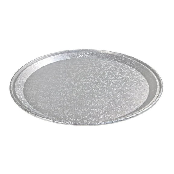 Exlonjet 18" Round Flat Aluminum Catering Tray 10 Pack - Disposable Serving Pan (pack of 10)