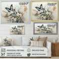thumbnail image 4 of Designart "Azure Pearl Butterfly Moment Of Chance" Animals Wall Art Print, 4 of 5