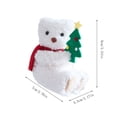thumbnail image 3 of Plush Christmas Bear Hanging Ornament,Soft Stuffed Holiday Pendant with Hanging Loop,Indoor & Outdoor Decor for Christmas Tree,Front Door,Mall Scene And Seasonal Gift Selection, 3 of 8