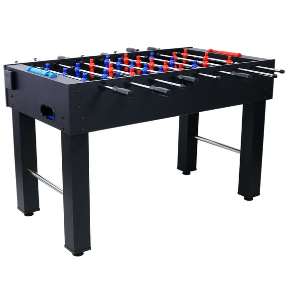 Garvee Soccer Table with 4 Balls 1 Cup Holder 2 Counters Arcade Competition Sized Foosball Table Family Sports Game Table Black 54in