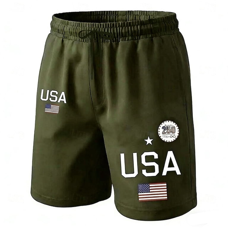 DHFJKG Mens Shorts Celebrate America's 250Th Anniversary US