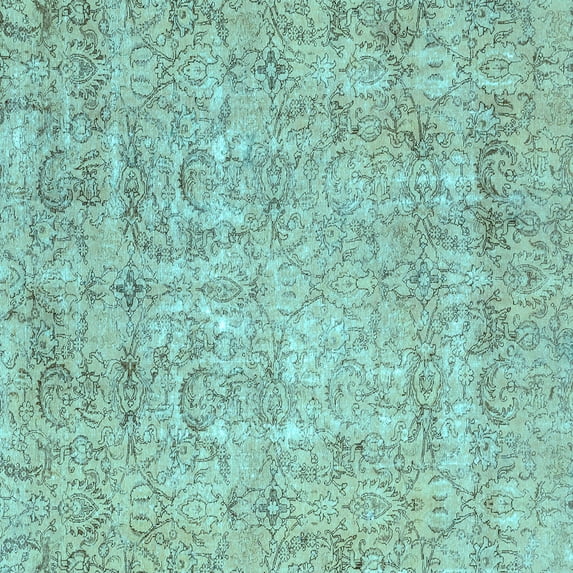 Ahgly Company Indoor Square Abstract Light Blue Modern Area Rugs, 5' Square
