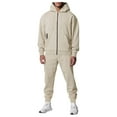thumbnail image 2 of kamemir Men's Pull Over Hoodie(Beige,S), 2 of 6