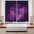 thumbnail image 2 of Ambesonne Nebula Kitchen Curtains, Cosmic Celestial Stars, 55"x39", Indigo Magenta, 2 of 3