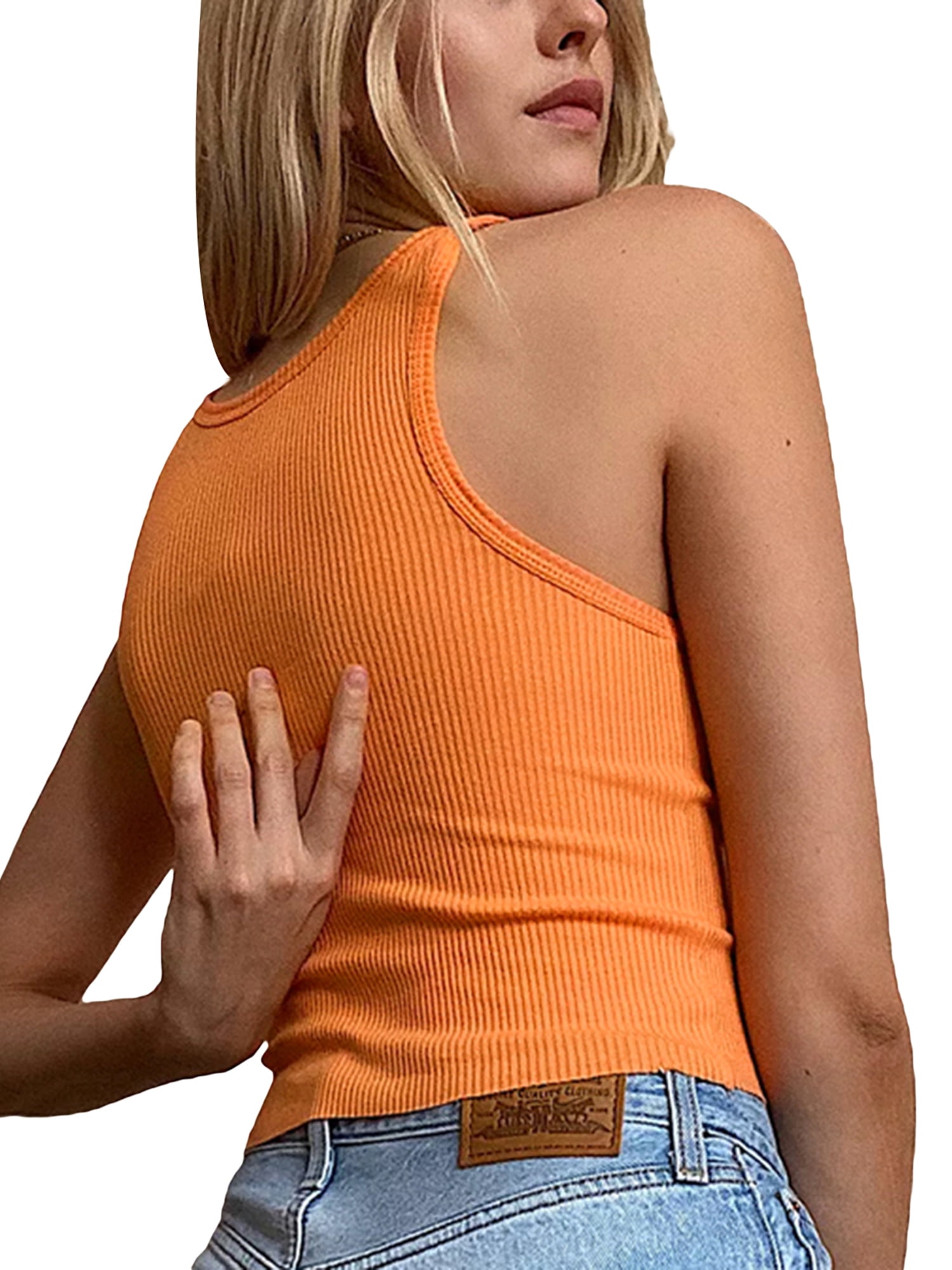 CYGURT Summer Women's Vest Loose Version Type Square Neck