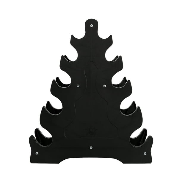 WINOMO Estante de almacenamiento para mancuernas, diseño de hoja de árbol, soporte para mancuernas, soporte de almacenamiento para levantamiento de pesas de 5 niveles