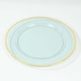thumbnail image 6 of BalsaCircle 10 Transparent Blue Gold Gold 12 in Round Heavy Duty Plastic Charger Plates Metallic Trim Party Events Decorations, 6 of 8