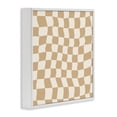 thumbnail image 3 of Stupell Industries Modern Wavy Checkered Pattern White Framed Giclee Art, 17 x 17, by Carrie Cantwell, 3 of 8