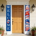 thumbnail image 4 of JeashCHAT 4th of July Decorations Banners Porch Sign Outdoor Hanging Banners Front Door Wall Decor, 71"x12", 4 of 6