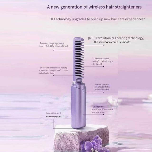 Ruiboury Portable Mini Hair Straightener For On Go Touch-ups Smooth And Silky Hair green