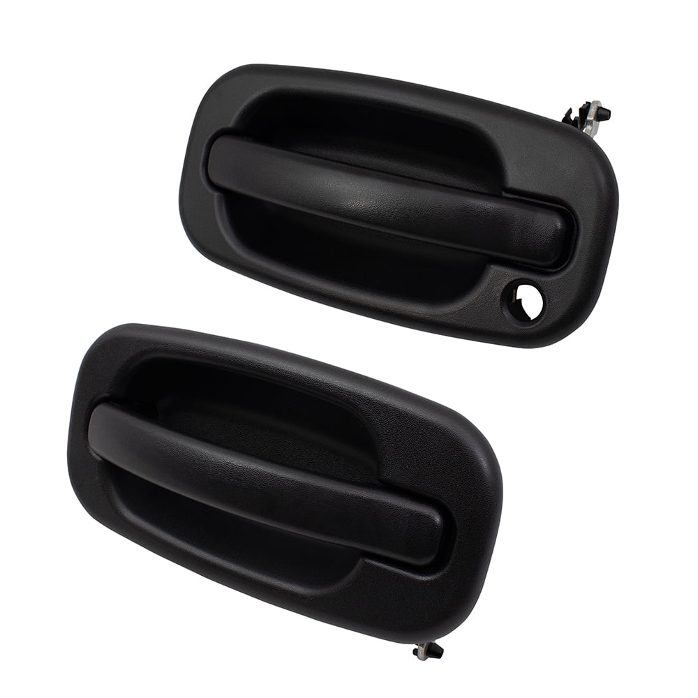Door Handle Outside Exterior Black Rear Passenger Side Right for 01-06 Chevy GMC