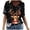 Black, variant on Trendfront Womens Christmas Reindeer T Shirts V Neck Short Sleeve Snowflake Print Festive Holiday Tee Tops