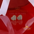 thumbnail image 5 of King of Bling's 10K Real Yellow Gold with 0.15ct Diamond Heart Stud Earring For Women 's & Men's, 5 of 12