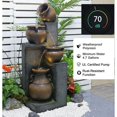 thumbnail image 7 of Fountain 4 Tiered Floor Standing Outdoor Water Fountains and Waterfalls for Garden, 7 of 7