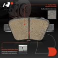 thumbnail image 3 of A-Premium Rear Ceramic Disc Brake Pads Set Compatible with Volkswagen Jetta 2010-2014, Passat 2012-2015, Golf 2010-2014, Beetle 2012-2013, Eos 2009-2016, GTI 2012-2014 & Audi A3, A3 Quattro, 4 Pcs, 3 of 8