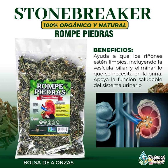 Rompe Piedras Herbal Tea 4 oz. 113gr. Stonebreaker Tea Piedras, Vejiga, Vesicula