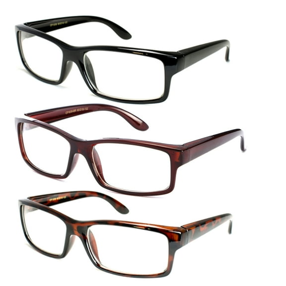 Newbee Fashion- Casual Nerd Thick Clear Frames Fashion Glasses Rectangular Clear Lens Eye Glasses