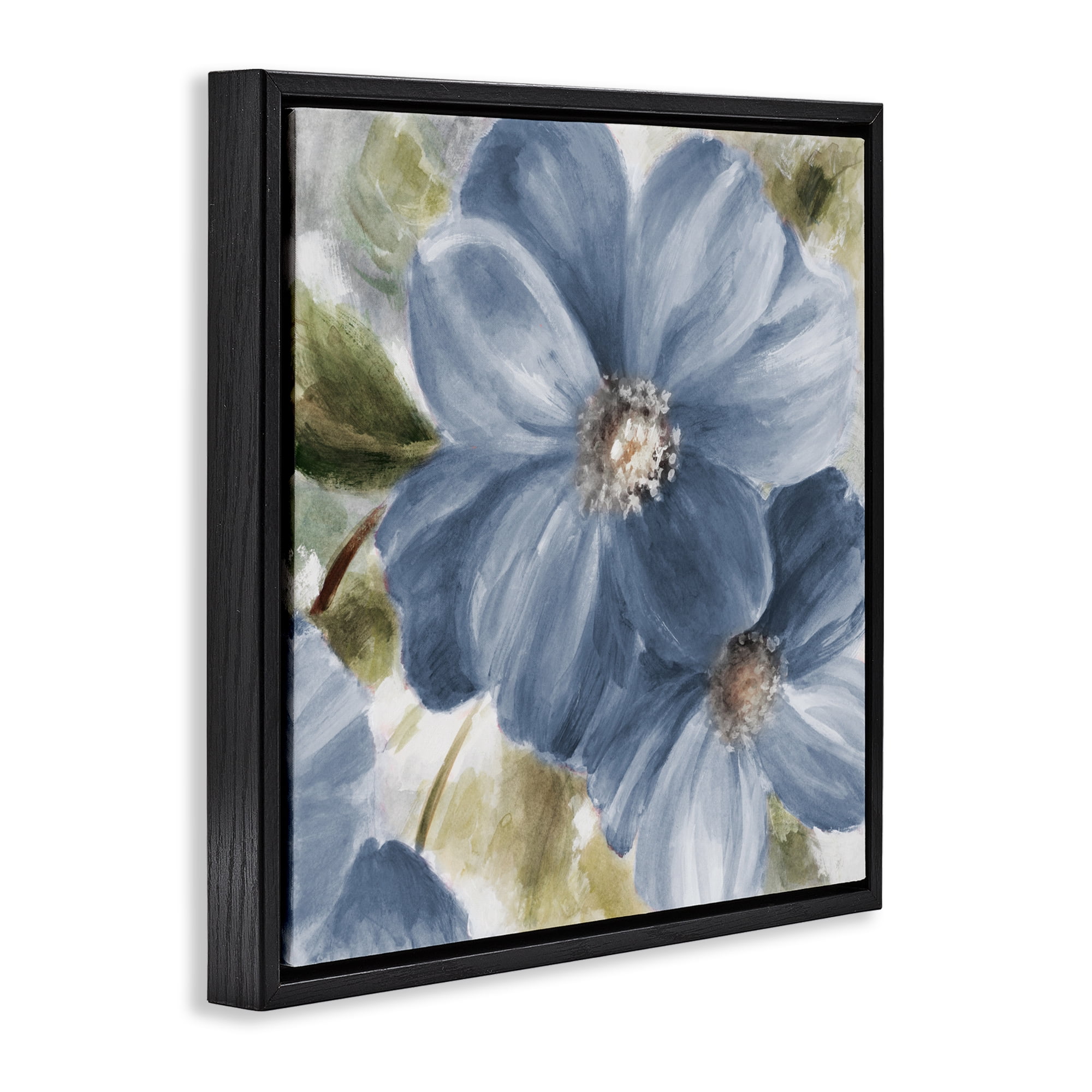 Stupell Industries Walk in Blue Beauty Black Framed Floater Canvas Wall Art, design by Lanie Loreth