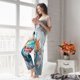 thumbnail image 5 of Balery Travel Around The World Pantalones de pijama para mujer, pijamas ultraligeros, pantalones de estar por casa-Small, 5 of 6