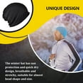 thumbnail image 4 of Linyer Hats Winter Baggy Chemo Caps Thicken Bonnet Double-layer Casual Windproof Headwear Ear Protection Gifts Riding black, 4 of 7