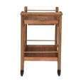 thumbnail image 5 of Pemberly Row 2 Shelf Nutmeg Solid Wood Bar Cart with Stemware Storage, 5 of 10