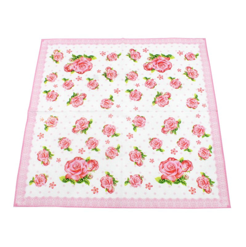 color printing paper napkins rose festiveparty tissue floral decoration 20pcs RS 